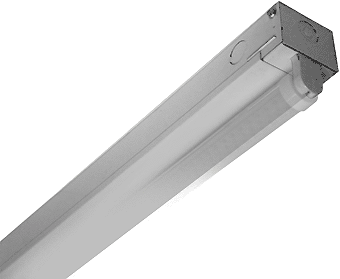 LED Tube Light Fixture, Open Commercial, T8 4FT  48" Open Lamps — Twin Light Strip Channel