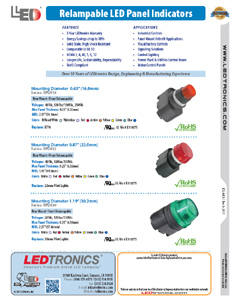 Relampable LED Panel Indicators